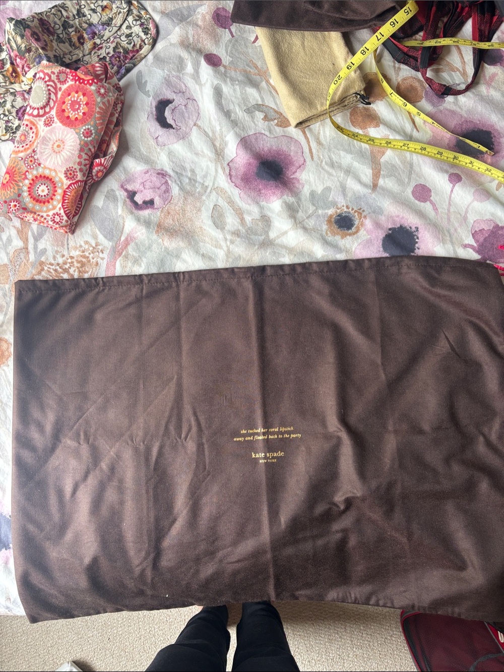 kate spade Brown Branded Protective Dust Bag with Gold Logo 27”